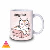 Чашка "Happy time. Котик в коробці - найкращий час"